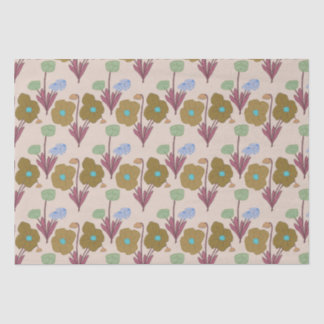 Papier Mousseline Fleurs rustiques à la main rétro