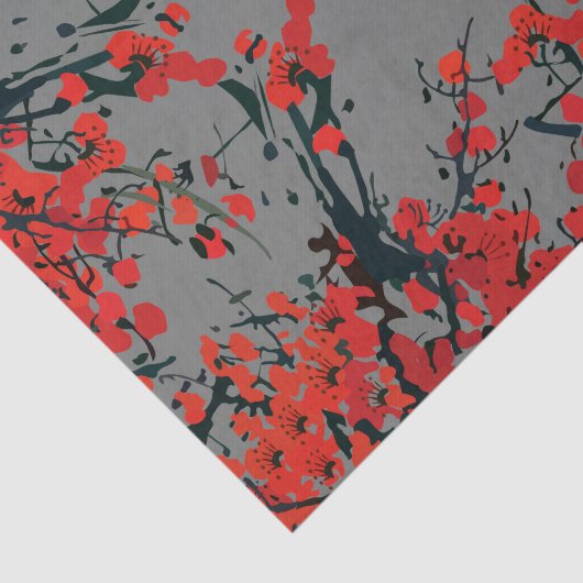 Papier Mousseline Fleurs Sakura Papier Tissu (Détail)