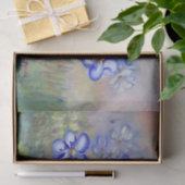 Papier Mousseline Fleurs sauvages bleus dans une peinture de (Cadeau)