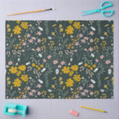 Papier Mousseline Fleurs sauvages bohémiens de la moutarde (Artisanat)