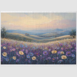 Papier Mousseline Fleurs sauvages colorés à Sunset Decoupage