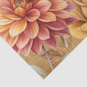 Papier Mousseline Fleurs sauvages de chute d'aquarelle sur parchemin (Détail)