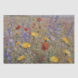 Papier Mousseline Fleurs Sauvages de Montagne Decoupage