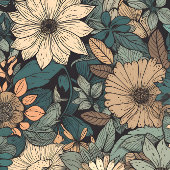 Papier Mousseline Fleurs sauvages d'été