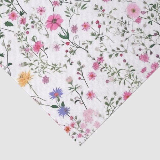 Papier Mousseline Fleurs sauvages d'été (Détail)