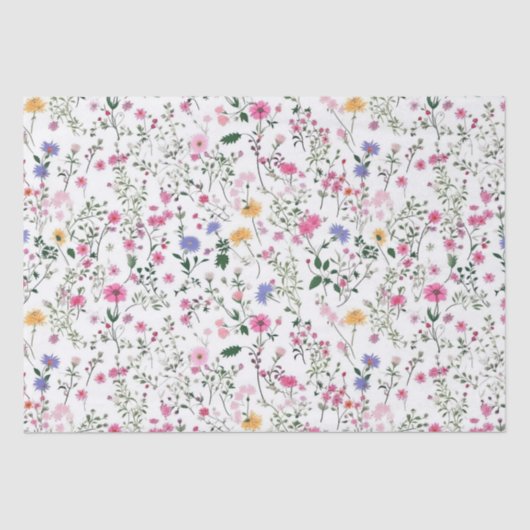 Papier Mousseline Fleurs sauvages d'été (Recto)