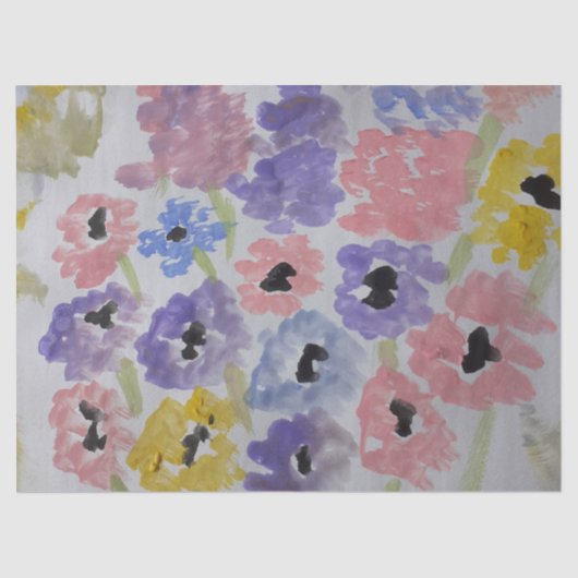 Papier Mousseline Fleurs sauvages d'été (Recto)