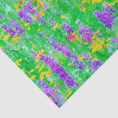 Papier Mousseline Fleurs sauvages d'été dans un champ vert (Détail)