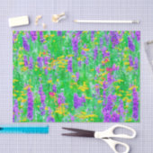 Papier Mousseline Fleurs sauvages d'été dans un champ vert (Artisanat)