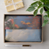 Papier Mousseline Fleurs sauvages et pont de pierre Découpage Art fi (Cadeau)