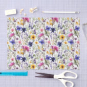 Papier Mousseline Fleurs sauvages Floral  (Artisanat)