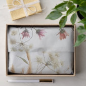 Papier Mousseline Fleurs sauvages rose violet (Cadeau)