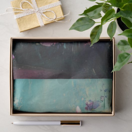 Papier Mousseline Fleurs sauvages vibreuses, Paysage Abstrait (Cadeau)