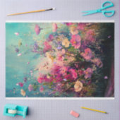 Papier Mousseline Fleurs sauvages vibreuses, Paysage Abstrait (Artisanat)