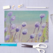 Papier Mousseline Fleurs sauvages violets (Artisanat)