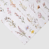 Papier Mousseline Fleurs sauvages violettes Shower de mariage Bohème (Détail)