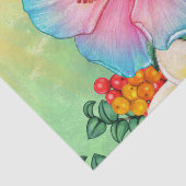 Papier Mousseline Fleurs tropicales (Détail)