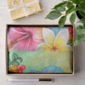 Papier Mousseline Fleurs tropicales (Cadeau)