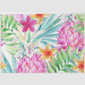 Papier Mousseline Fleurs tropicales exotiques (Recto)