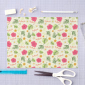 Papier Mousseline Fleurs Tropicales Hawaïennes (Artisanat)