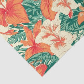 Papier Mousseline Fleurs tropicales motif Hawaiian vibe (Détail)