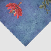 Papier Mousseline Fleurs tropicales rouges vintages (Détail)