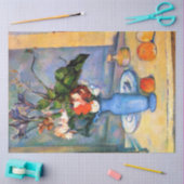 Papier Mousseline Fleurs Vase Bleues, Paul Cezanne (Artisanat)