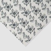 Papier Mousseline Fleurs Vertes Élégantes (Détail)