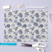 Papier Mousseline Fleurs Vins Bleues Cadeau Botanique (Artisanat)