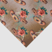 Papier Mousseline Fleurs vintages et champignons (Détail)