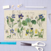 Papier Mousseline Fleurs Viola de script français cachet postal Vint (Artisanat)