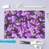 Papier Mousseline Fleurs violettes (Artisanat)
