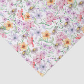 Papier Mousseline Fleurs Violettes (Détail)