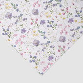 Papier Mousseline Fleurs Violettes (Détail)