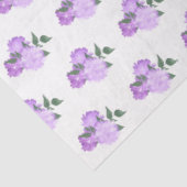Papier Mousseline Fleurs violettes et Motif de verdure (Détail)