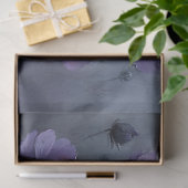 Papier Mousseline Fleurs violettes gothiques Peinture Découpage (Cadeau)