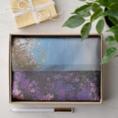 Papier Mousseline Fleurs violettes sur la page de découpage de plage (Cadeau)