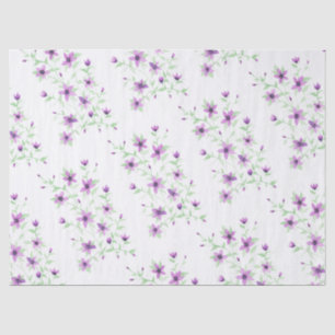 Papier Mousseline Fleurs violettes sur la vigne