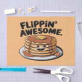 Papier Mousseline Flippin' Awesome Pancake Stack Drôle Petit Déjeune (Artisanat)