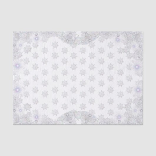 Papier Mousseline flocon de neige blanc (Recto)