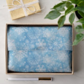 Papier Mousseline Flocon de neige bleu (Cadeau)