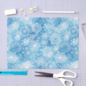 Papier Mousseline Flocon de neige bleu (Artisanat)