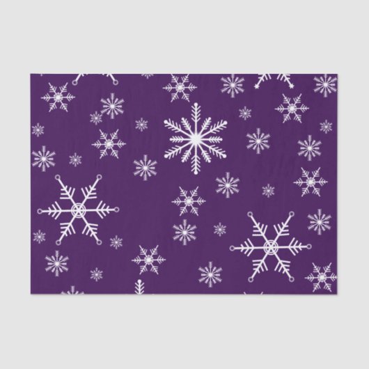 Papier Mousseline Flocon De Neige De Noël En Violet (Recto)