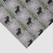 Papier Mousseline Flocon de neige et arbre de pin Rustic Moose (Détail)