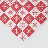 Papier Mousseline Flocon de neige et Motif de neige (rouge) (Détail)