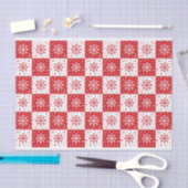 Papier Mousseline Flocon de neige et Motif de neige (rouge) (Artisanat)