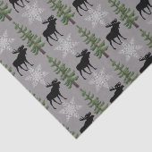 Papier Mousseline Flocon de neige et pin d'orignal rustique (Détail)