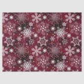 Papier Mousseline Flocon de neige motif tissu de Noël (Recto)