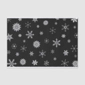 Papier Mousseline Flocon de neige noir (Recto)