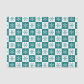 Papier Mousseline Flocon de neige turquoise À damiers Noël Motif (Recto)